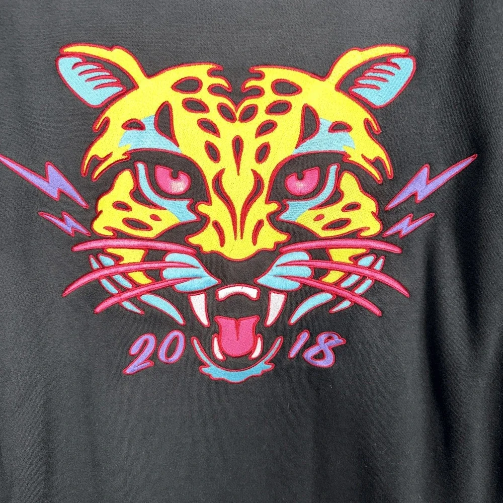 Snap Inc Mens Crewneck Sweatshirt Graphic Leopard 2018 XXL Black Cotton Blend - Picture 4 of 6